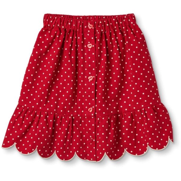 Fliink Pompeian Red Dolly Dot Skirt Hot on Sale