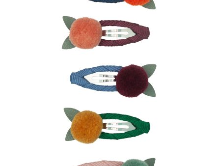 Mimi & Lula 5 Hair Clips - Mini Pom Pom Petal Autumn Forest Discount