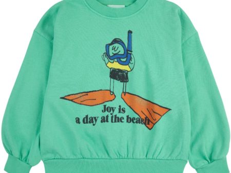 Bobo Choses Light Green A Day At The Beach Sweatshirt For Discount