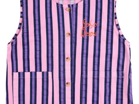 Bobo Choses Pink Stripes All Over Sleevless Shirt Online