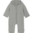 Huttelihut Light Grey Melange Pram Suit Ears Cot. Fleece For Sale