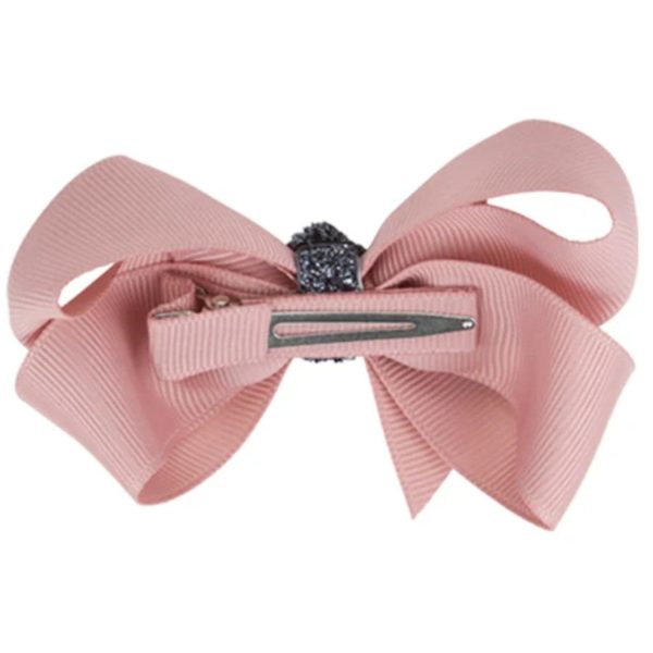 Bow s by Stær Classic Bow - Antique Rose Grey Glitter - 8 cm Online now