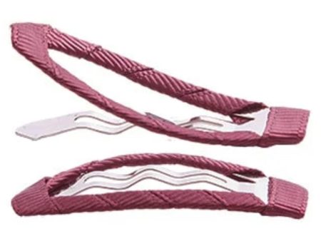 Bow s by Stær Snap Hair Clips - Bordeaux (2 pack) Fashion