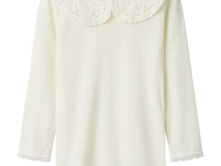 Name It Snow White Wang Wool Needle Blouse With Collar For Discount