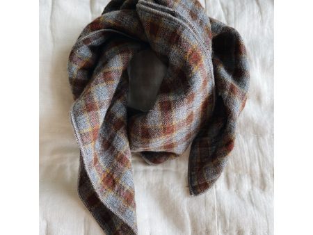 Lalaby Grey Check Eddie Scarf Supply