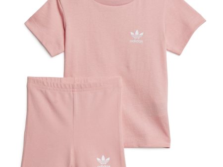 adidas Originals Semi Pink Spark Cs T-shirt & Shorts Hot on Sale