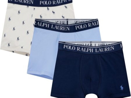 Polo Ralph Lauren Elite Blue Cotton Stretch 3 Pack Boxer Brief Online