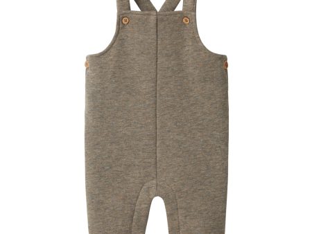 Lil Atelier Silent Storm Melange Tabby Overalls Discount