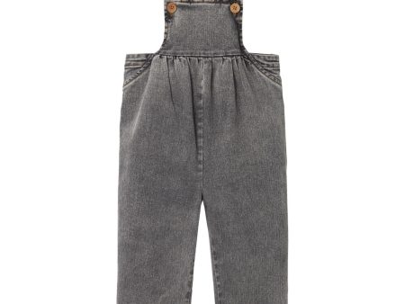 Lil Atelier Light Grey Denim Tems Loose Denim Overalls Supply