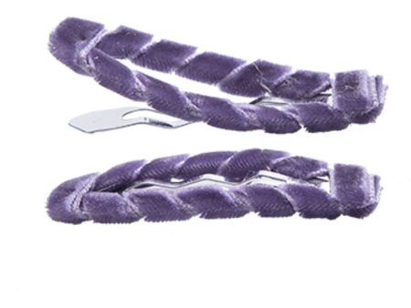 Bow s by Stær Snap Hair Clips - Velvet Amethyst Purple (2 pack) Sale