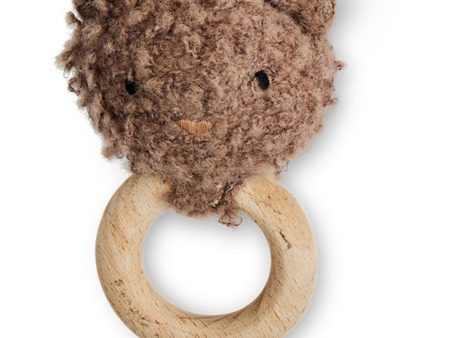 Smallstuff rose brown Rattle, bear, bouclé merino wool Online now