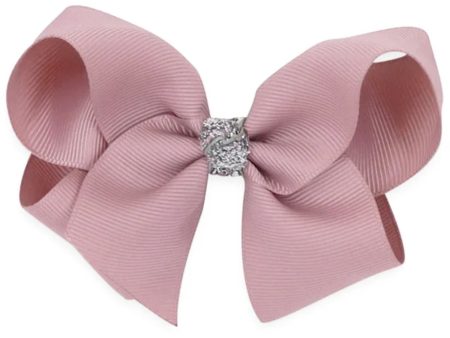 Bow s by Stær Classic Bow - Antique Rose Silver Glitter - 10 cm Online Sale