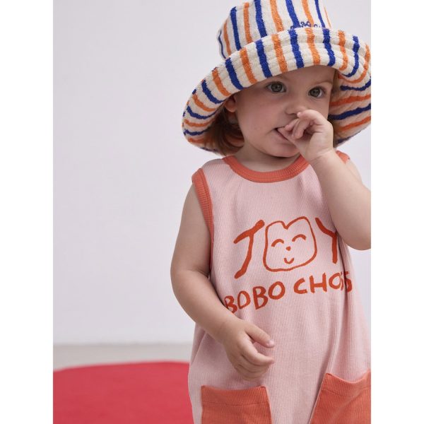 Bobo Choses Light Pink Smiling Pink Playsuit Hot on Sale