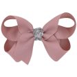 Bow s by Stær Classic Bow - Antique Rose Silver Glitter - 8 cm Online Hot Sale