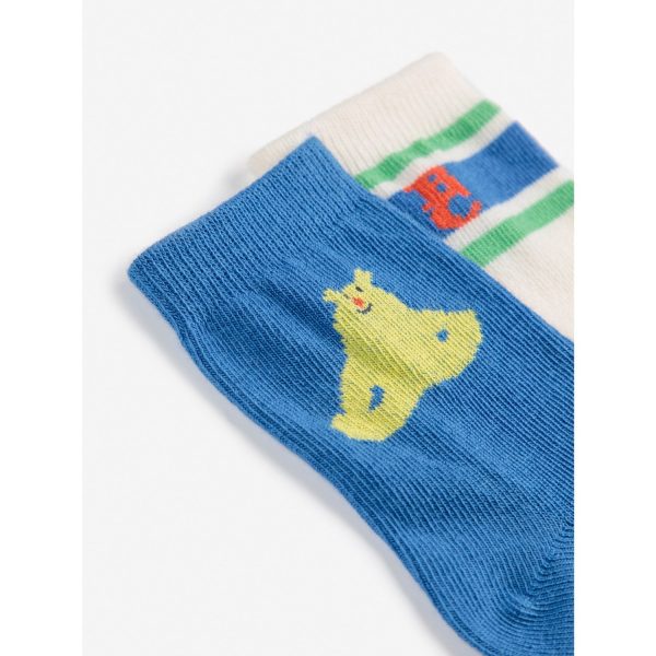 Bobo Choses Multicolor Hug Me Bear Short Sock Pack X 2 Discount