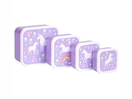 A Little Lovely Company Unicorn Dreams Lunch & Snack Box Set on Sale