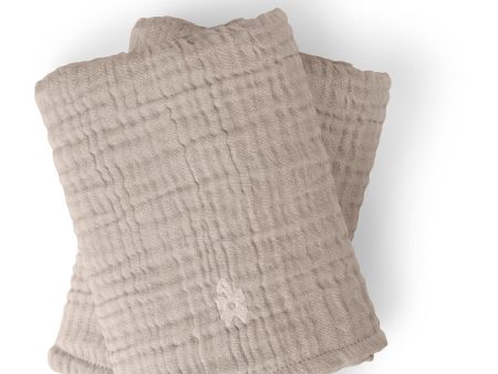 Sebra Beige Nursing Towel 6-layer 2-Pack Muslin Fashion