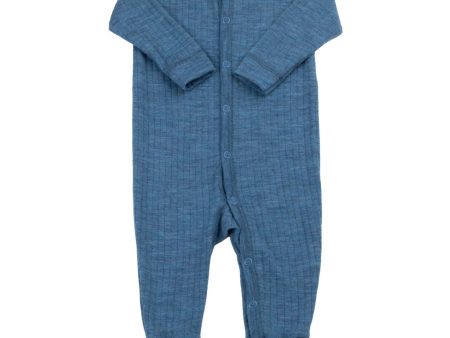 Joha Wool Blue Nightsuit 2i1 Fod Basic Cheap