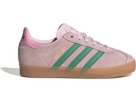 adidas Originals Clear Pink Court Green Bliss Pink Gazelle C Sneakers Supply