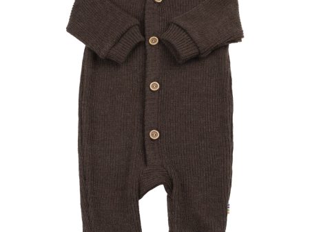 Joha Wool Dark Brown Jumpsuit Cheap