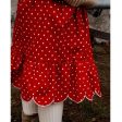 Fliink Pompeian Red Dolly Dot Skirt Hot on Sale