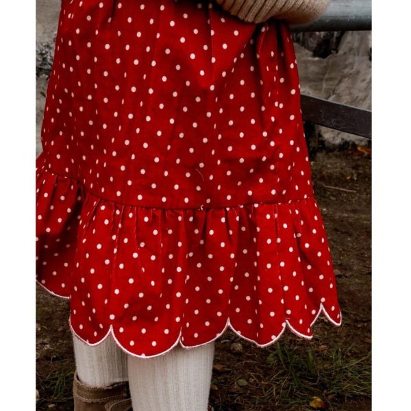 Fliink Pompeian Red Dolly Dot Skirt Hot on Sale