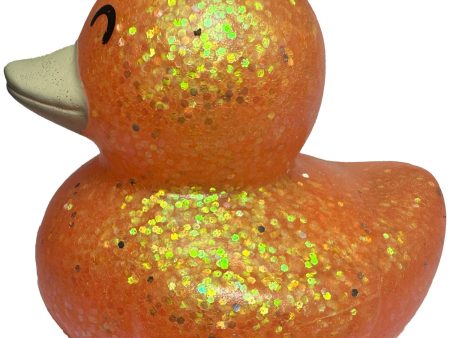 Magni Bath duck with glitter, orange, 7 cm. For Discount