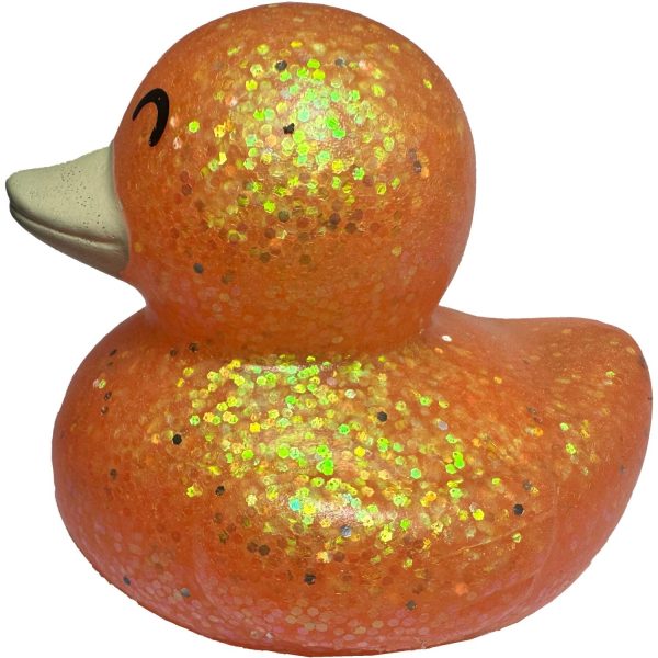 Magni Bath duck with glitter, orange, 7 cm. For Discount