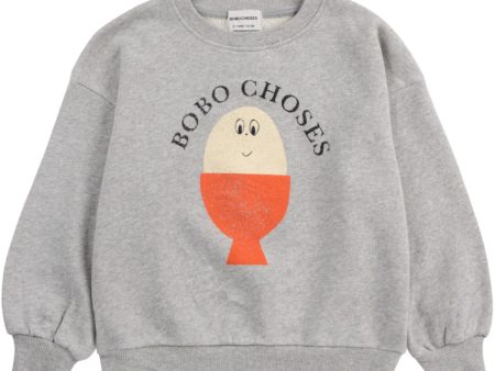 Bobo Choses Heather Grey Morning Egg Sweatshirt Online