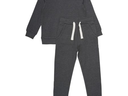 Minymo Dark Gray melange Sweat Set 2-pack Online now