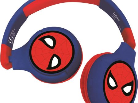 Lexibook Spiderman 2 in 1 Bluetooth® and Wired comfort foldable Headphones with kids safe volume Online Hot Sale