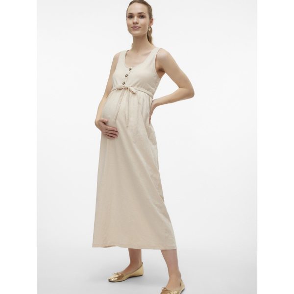 Mama;licious French Oak Evi Lia Ankle Dress Noos For Discount