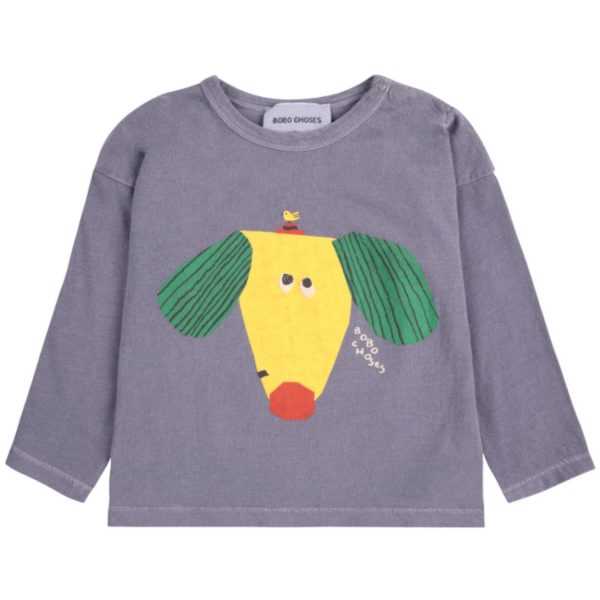 Bobo Choses Navy Blue Happy Dog Blouse Online now