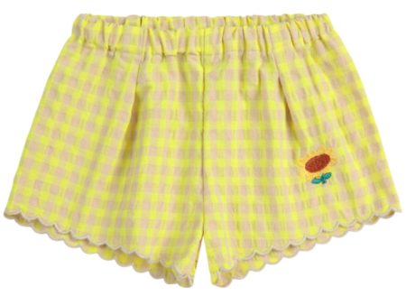 Bobo Choses Multicolor Vichy Ruffle Woven Shorts For Discount