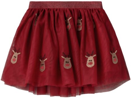 Name It Jester Red Raindeer Veross Tulle Skirt Online now