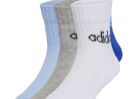 adidas Originals Dark Blue Team Royal Blue Glow Blue Kids Lin Ank 5P Socks For Discount