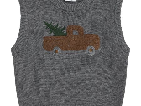 Hust & Claire Grey Mist Melange Princo Vest Online