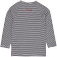 COPENHAGEN COLORS Navy Cream Stripe Striped Ls Tee W. Bow Supply