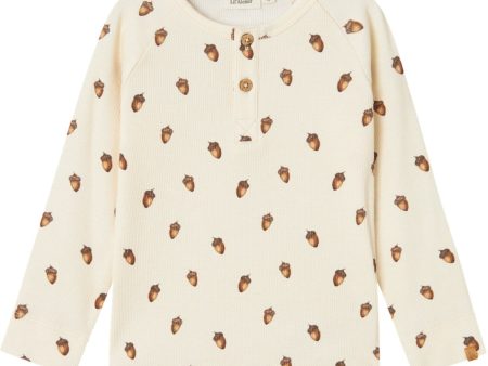 Lil Atelier Turtledove Acorn Gavo Elo Slim Blouse Hot on Sale