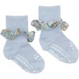 Gobabygo Sky Blue   Michelle Purple Non-slip Socks Bamboo   Liberty Hot on Sale