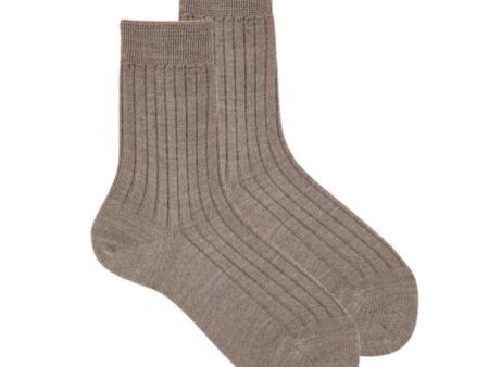 Cóndor Sand Extrafine Merino Wool Rib Socks Supply