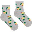 Bobo Choses Heather Grey Happy Dog All Over Short Socks Online Hot Sale