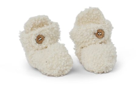 Smallstuff Off White Booties Bouclé Merino Wool Hot on Sale