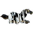 Bow s by Stær Black White Zebra Hair Clip - Black White Fashion