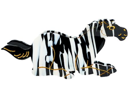 Bow s by Stær Black White Zebra Hair Clip - Black White Fashion