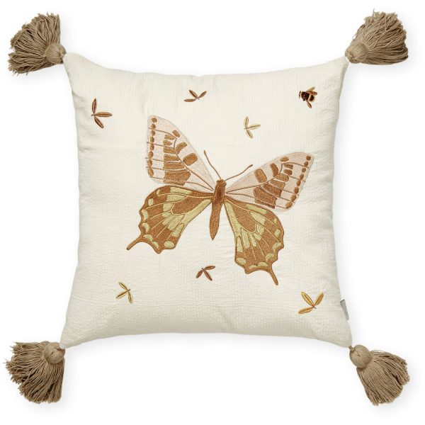 Cam Cam Copenhagen Butterfly Embroidered Cushion Online Sale