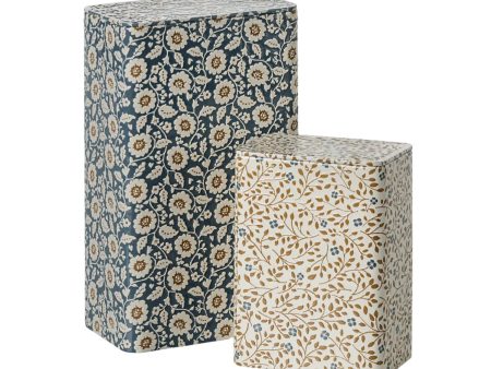 Maileg Metal box, Flowers - 2 pcs set Online now