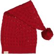 MarMar Cotton Rayon Knit Lace Hibiscus Red Alfen Christmas Hat Hot on Sale