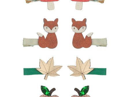 Mimi & Lula 8 Hairclips - Mini Autumn Forest Supply