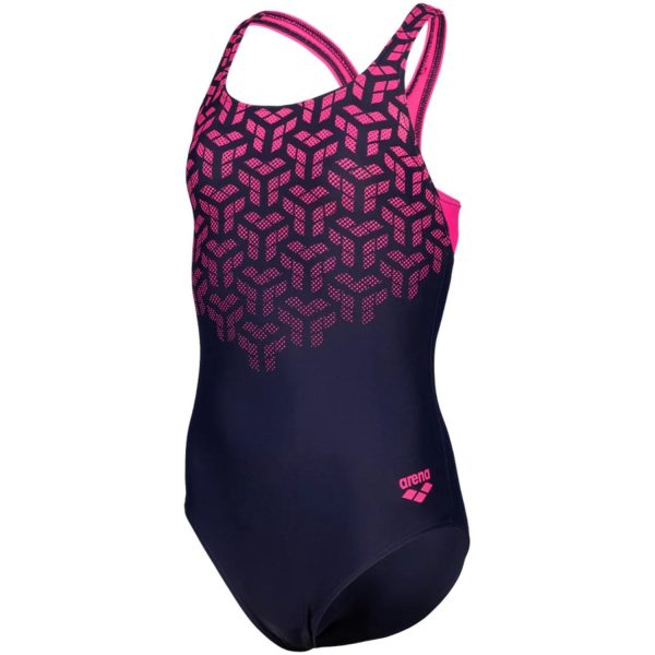 Arena Navy-Shocking Pink Kikko V Swimsuit Swim Pro Back Fashion